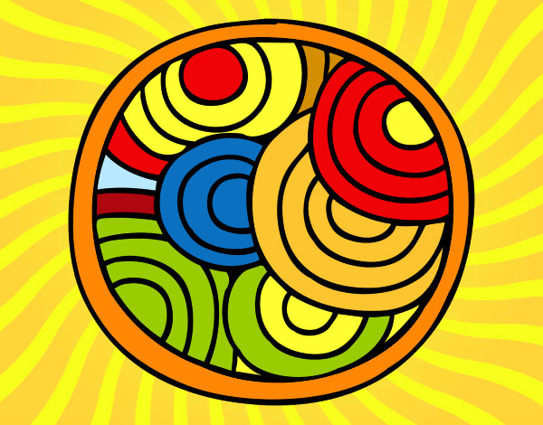Dibuix Mandala circular pintat per aleix92004