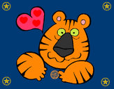 Dibuix Tigre boig d'amor pintat per neustb
