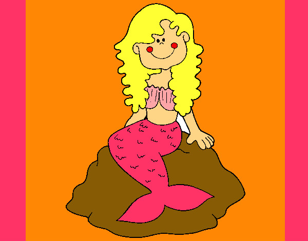 Dibuix Sirena asseguda en una roca  pintat per lauraguga 
