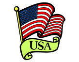 Dibuix Bandera dels Estats Units pintat per PalomaHP