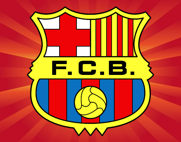 Dibuix Escut del F.C. Barcelona pintat per MAXT