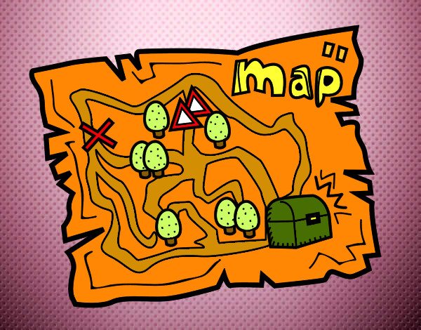 Dibuix Mapa del tresor pintat per vfpj