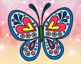 Dibuix Mandala papallona pintat per Sulisan
