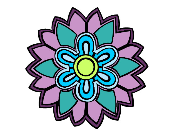 Dibuix Mandala amb forma de flor Weiss pintat per Monicabare