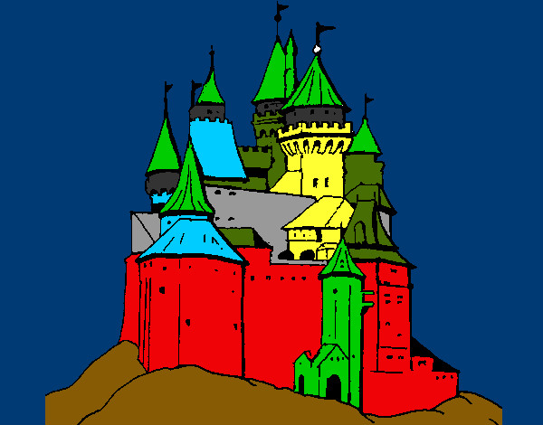 Dibuix Castell medieval pintat per marcimik