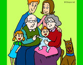 Dibuix Família pintat per superrita