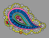 Dibuix Mandala llàgrima pintat per clarap