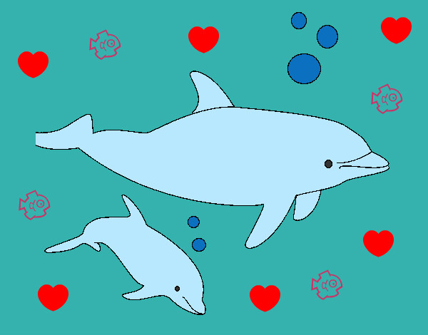 Dibuix Dofins pintat per Carly45