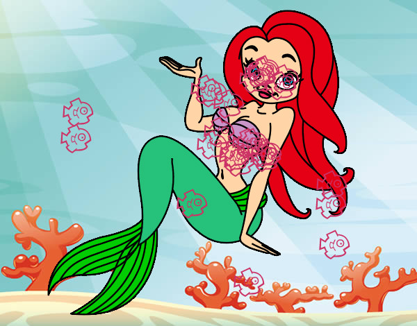 Dibuix Sirena sexy pintat per superrita