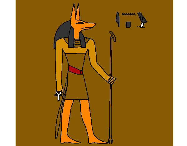 Dibuix Anubis pintat per helena1123