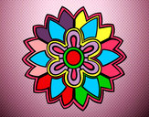 Dibuix Mandala amb forma de flor Weiss pintat per marvall