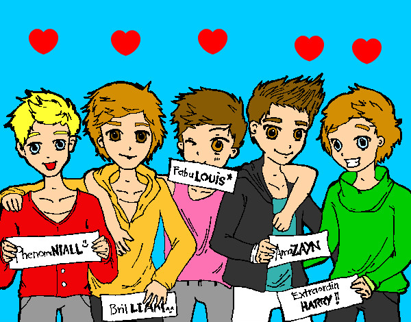 Dibuix Els nois de One Direction pintat per Giselaprex