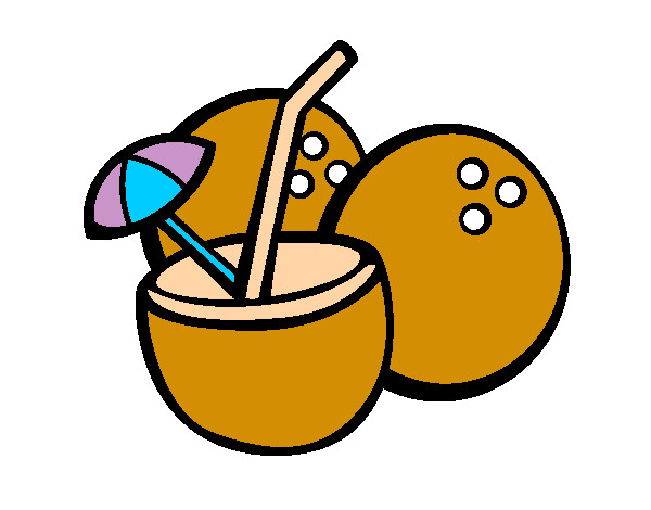 Dibuix Còctel de coco pintat per fule