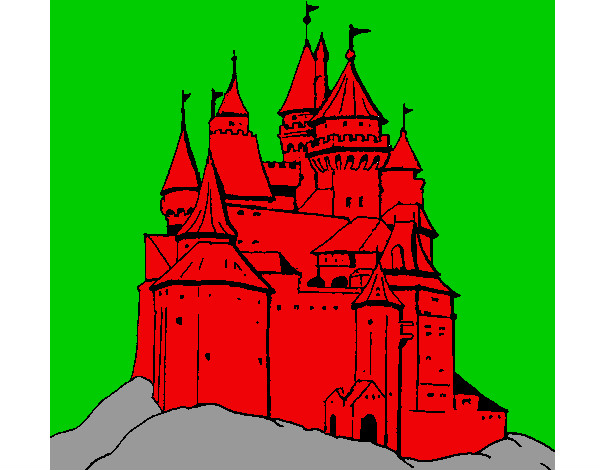 Dibuix Castell medieval pintat per Roger_BF