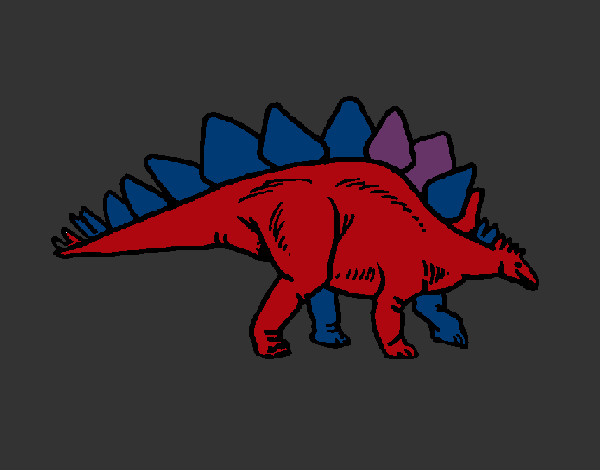 Dibuix Stegosaurus pintat per Perest
