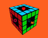 Dibuix Cub de Rubik pintat per sira
