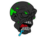 Dibuix Cap de zombi pintat per arnau0606