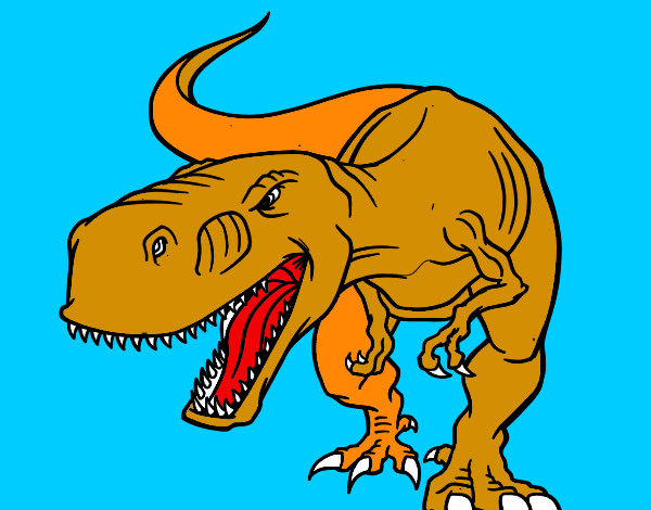 Dibuix Tiranosaure enfadat pintat per arnau0606