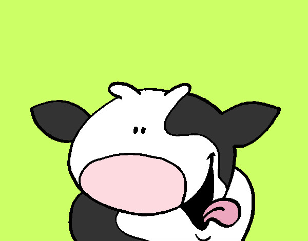 Dibuix Vaca somrient  pintat per MartaB