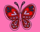 Dibuix Mandala papallona pintat per VICTORIA