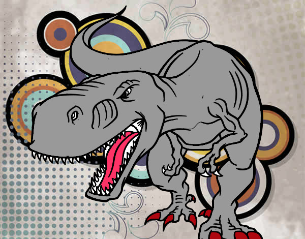 Dibuix Tiranosaure enfadat pintat per arnaudiegu