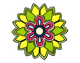 Dibuix Mandala amb forma de flor Weiss pintat per Judi10al