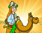 Dibuix Rei Melchior a camell pintat per Eric-Mama