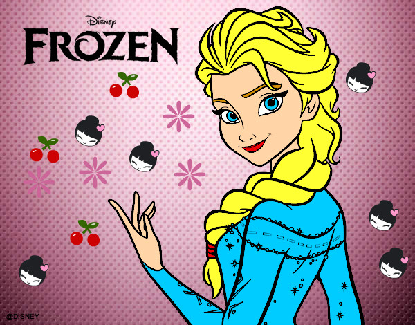 Dibuix Elsa de Frozen pintat per JSDLE