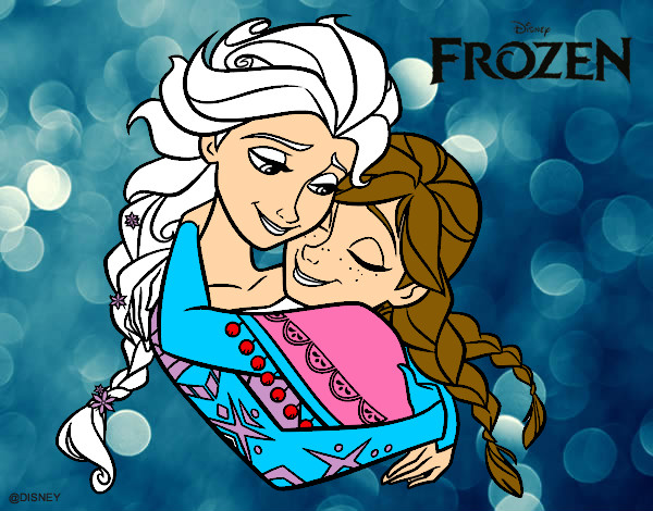 Dibuix Frozen Elsa i Anna pintat per LaiaBonet