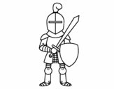 Dibuix Cavaller amb espasa i escut pintat per boloniabor