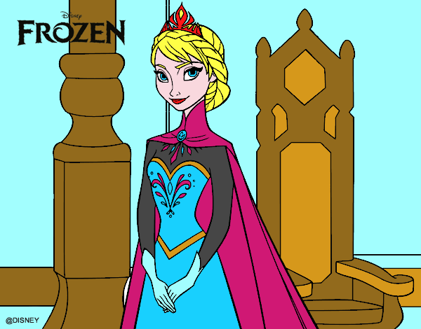 Dibuix Frozen Reina Elsa pintat per Jannah