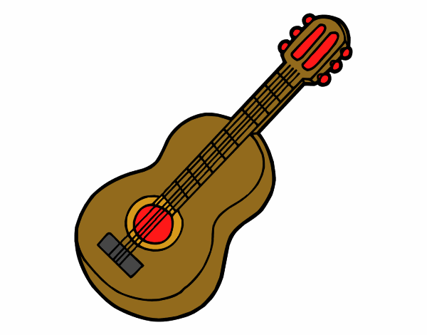 Dibuix Guitarra clàssica pintat per Jannah