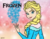 Dibuix Elsa de Frozen pintat per hayday