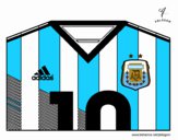 Dibuix Samarreta del mundial de futbol 2014 de l'Argentina pintat per winnie