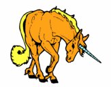 Dibuix Unicorn brau  pintat per noelia 