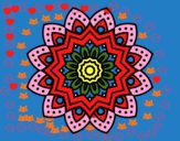 Dibuix Mandala flor natural pintat per MimiXDD
