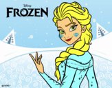 Dibuix Elsa de Frozen pintat per Rita