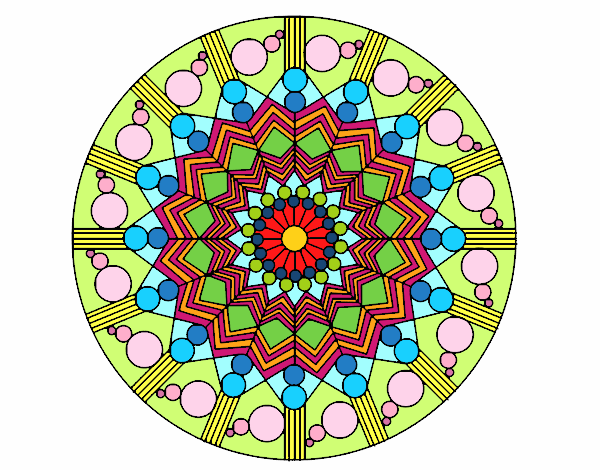 Mandala flor amb cercles