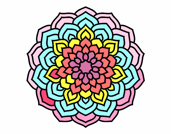 Dibuix Mandala pètals de flor pintat per NURIAVF