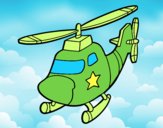 Dibuix Helicòpter amb una estrella pintat per betinho