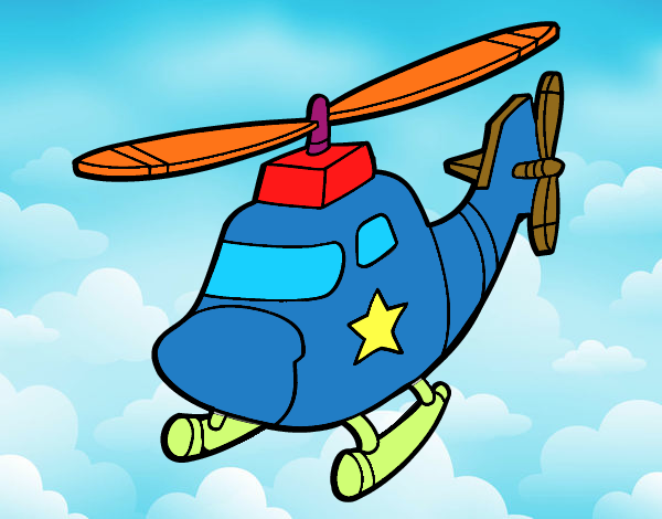 Dibuix Helicòpter amb una estrella pintat per betinho