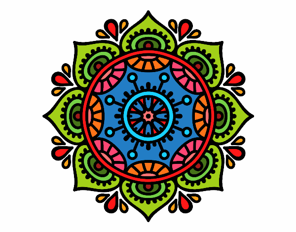 Dibuix Mandala per relaxar pintat per Carmina