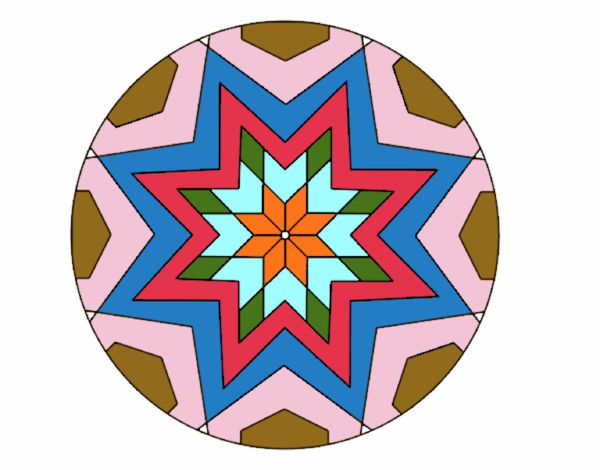 Mandala mosaic estrella