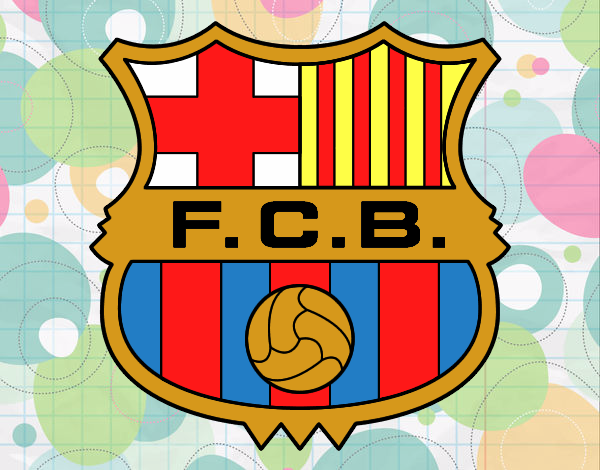 Dibuix Escut del F.C. Barcelona pintat per IONE