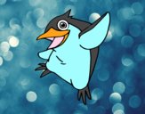 Dibuix Pingüí petit blau pintat per msebastian