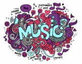 Dibuix Collage musical pintat per tinny 