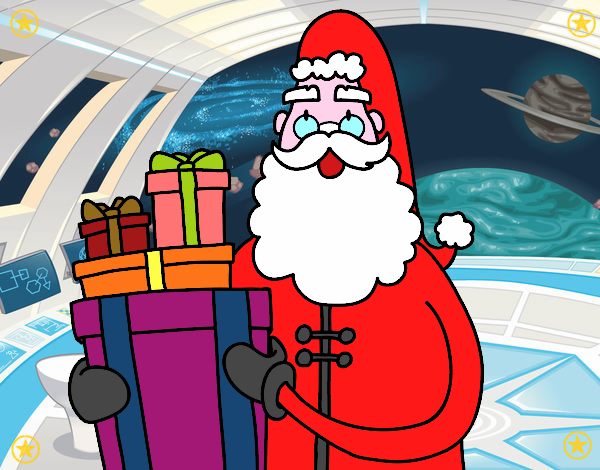 el Pare Noel a l'espai
