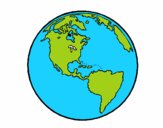 Dibuix Planeta Terra pintat per celia7