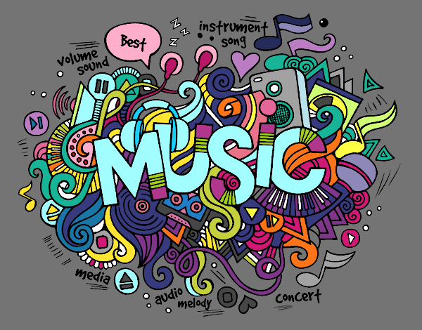 Dibuix Collage musical pintat per nata2005