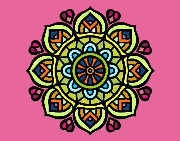 Dibuix Mandala per la concentració mental pintat per nata2005